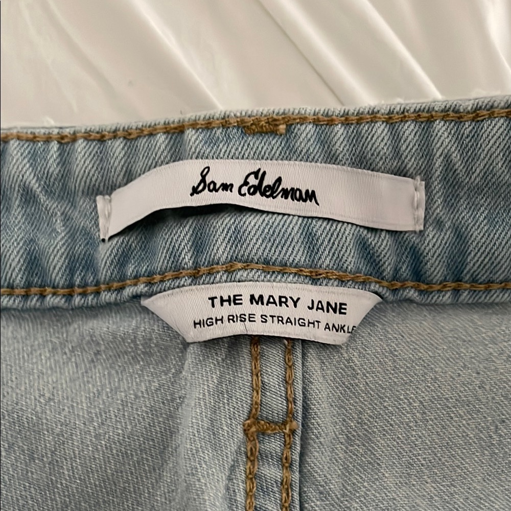Sam Edelman Light Blue High Rise Straight Ankle Jeans